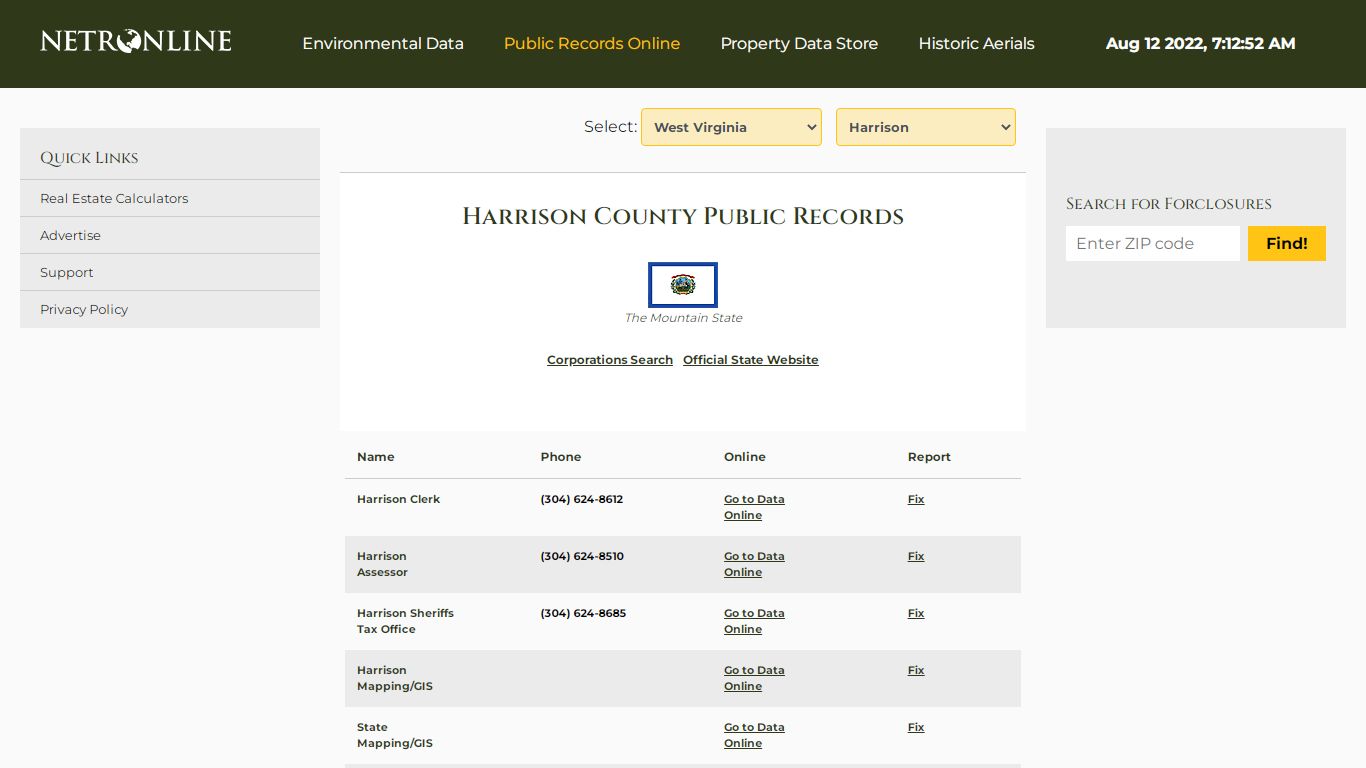 Harrison County Public Records - NETROnline.com