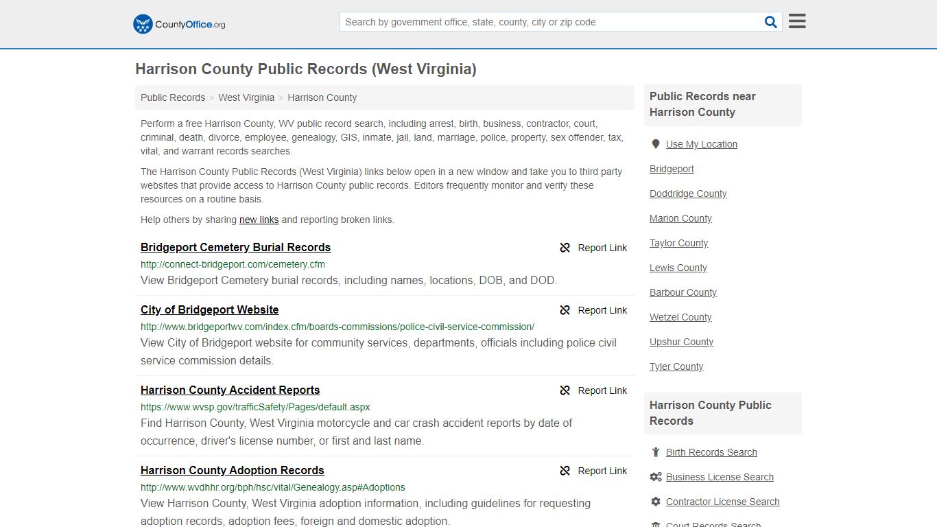 Public Records - Harrison County, WV (Business, Criminal ...